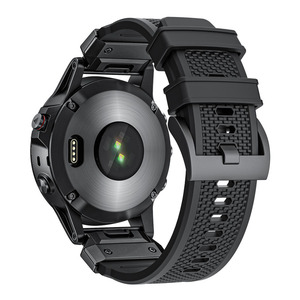 22mm 26mm Bracelet de montre en silicone à dégagement rapide pour Garmin Fenix 6 6S 6X 7X 7 <span class=keywords><strong>Pro</strong></span> <span class=keywords><strong>5</strong></span> 5X <span class=keywords><strong>5</strong></span> S 3HR 955 Bracelet de montre souple Connecteur métallique - Product Image 2