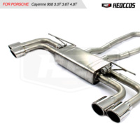 Échappement Catback pour Porsche Cayenne 958 3.0T 3.6L 4.8L Turbo Valvetronic, échappement en acier inoxydable SS304, système d'échappement haute performance