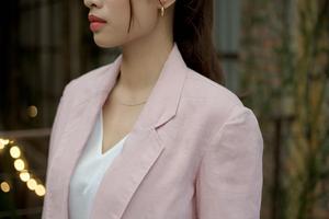 Femmes taille XL décontracté Ramie Slouch cravate vestes teint tissé imprimé motif à carreaux coton rempli avant rabat côté pour l'été mince - Product Image 6