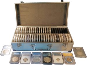 50 सिक्कों के लिए एल्यूमीनियम स्लैब के मामले ले जाने वाले उच्च गुणवत्ता वाले भंडारण के साथ एल्यूमीनियम कठोर कैरी मामले काले चांदी के भंडारण मामले - Product Image 5