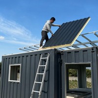 Panneau de toiture isolé en alliage d'aluminium à emboîtement, isolation thermique pour maison conteneur, largeur 1000 mm