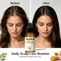 Huile Capillaire Naturelle Anti-Chute de Cheveux, Traitement du Cuir Chevelu à Base de Peptides Végétaux Biologiques, Bloqueur de DHT, Professionnel