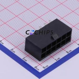 C4255WV-2X06PBK Wire-to-Board Pin Header Through hole Component (THT),P=4.2mm Connector 2x6P 4.2mm Through Hole 12P - Product Image 1