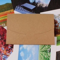 Boîte en papier kraft de style enveloppe avec logo personnalisé, fabriquée en Chine, en vrac, avec carte d'instructions post-vente pour le client