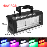 Luz Estroboscópica de 60W RGB LED Blanca, Proyector de Destellos con Sonido para Fiestas, Efecto de Iluminación para Escenarios, DJ, Discotecas, Bodas, Fiestas en Casa