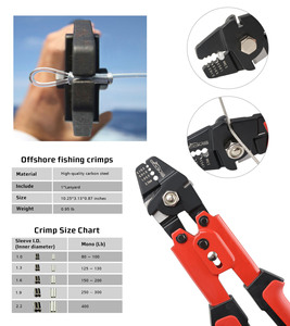 Booms Fishing CP1 <b>Wire</b> Rope Crimper <b>Tool</b> Fishing <b>Crimping</b> Stripping Pliers Saltwater With Side Cutters for Line Cutting - Product Image 2