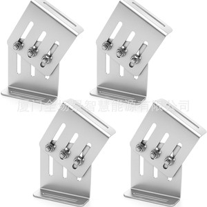 Soporte de montaje solar tipo L, juego de 4 piezas, aleación de aluminio anodizado para panel solar, barco, RV - Product Image 1