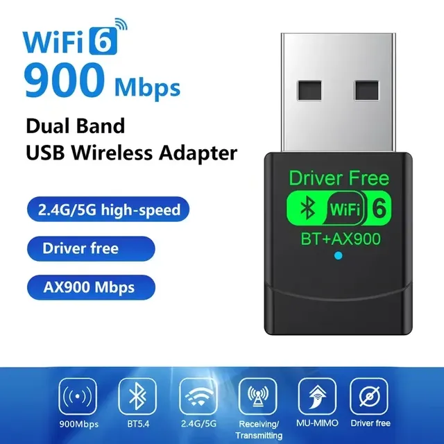 Umean 2in1 USB WiFi Adapter RTL8821CU 600Mbps Dual Band 5.8Ghz Wireless Network Card 600M Dongle Receiver BT5.0 PC Laptop High