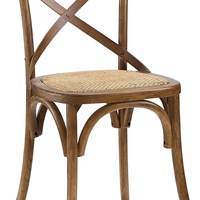 Chaise en bois massif empilable populaire et élégante à dossier en X pour restaurant et mariage