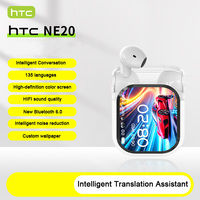 HTC NE20 Écouteurs Traducteurs IA en Temps Réel Casque IA BT6.0 Écran LCD Réduction de Bruit Intelligente 48DB HiFi Nouveau Pro 2026