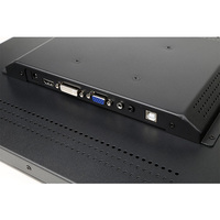 Moniteur LCD industriel 17 pouces 4:3 tactile capacitif 10 points, interface DVI USB, haute luminosité lisible en plein soleil, noir, écran ouvert