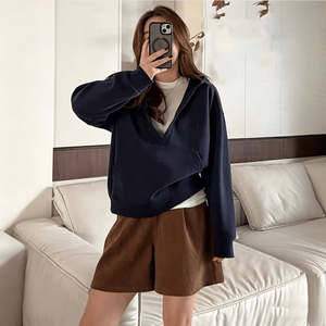 Wholesale <strong>Womens</strong> Oversized Sweatshirts Fleece Hoodies Custom Logo Unisex <strong>Hoodie</strong> With Pockets Fleece Winter Clothes for <strong>Women</strong> - Product Image 4