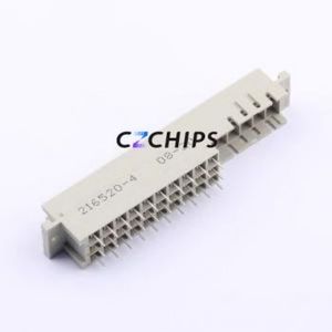 216520-4 Board-to-Board & Backplane Connector Through hole Component (THT),P=5.08mm Connector 5.08mm Through Hole 3 Gold - Product Image 1