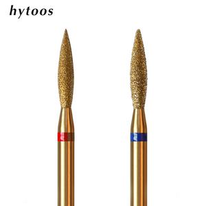 HYTOOS 2mm uzun alev manikür temiz tırnak matkap ucu, titanyum rus elmas tırnak süsü Bit ölü cilt tırnak temizleyici aksesuarları aracı - Product Image 1