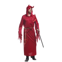 Costumes de démon du diable rouge pour hommes pour fête d'Halloween adulte Cosplay du diable Satan
