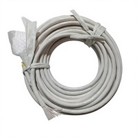 Kabelgebundenes Kommunikationskabel Graue Spiralkabel mit Kabelbinder SS-16-SMB-75-10