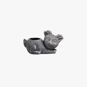 This rustic style clay ceramic table <b>vase</b>, featuring a matte finish and a hole in the center, is perfect for weddings and more. - Product Image 1