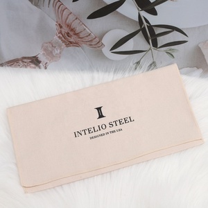 Eco-friendly Luxury Custom Logo Printing Cotton Twill Bone <b>Envelope</b> Bag Makeup Cosmetic Packaging Shopping Bag Cotton Dust Pouch - Product Image 3