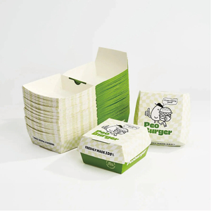 Boîte d'emballage pour hamburgers <span class=keywords><strong>en</strong></span> papier biodégradable personnalisée et unique avec design à rayures pour les frites et les sandwichs à emporter de <span class=keywords><strong>KFC</strong></span> - Product Image 4