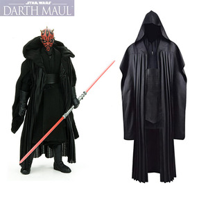 Disfraz de Darth Maul de Star Wars, capa negra, accesorios para la cabeza, disfraz unisex para Halloween - Product Image 1