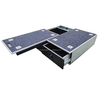 Meilleure Vente : Boîte de Rangement Métallique 4x4 avec Tiroirs et Ailes Latérales Universelles pour SUV Prado LC76/LC95/LC120/LC150/LC300, Coulissante Gauche Supérieure