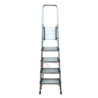 Leichte 5-Stufen Aluminium-Klappleiter mit Modernem Design, Erweiterte Rutschfeste Leiter für den Hausgebrauch, Maximale Belastung 150 kg