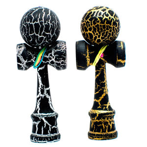 Mini pieno Crackle vernice Kendama giapponese giocattolo tradizionale per bambini in legno giochi di abilità con la palla in legno - Product Image 1