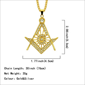 2026 Hot Selling Alloy Geometric Shaped Pendant Necklace Personalized Hiphop Style Men's Necklaces Wholesale Jewelry Trendy - Product Image 4