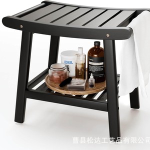 Waterproof <b>bathroom</b> <b>stool</b>, foot bath <b>stool</b>, anti-corrosion low <b>stool</b>, solid wood <b>stool</b>, suitable for the elderly and pregnant - Product Image 5