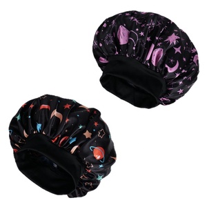 SOLPOP Turbante Personalizzato Stile Boho a Strato Singolo in Raso, Cappello per <span class=keywords><strong>Parrucchieri</strong></span>, Cuffia per Capelli da Notte con Elastico Morbido - Product Image 6