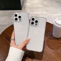 Coque de téléphone composite PC en gros, design pailleté blanc pour iPhone 11 12 13 14 15 16 17 Pro Max