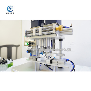 Yarı otomatik elektrikli masaüstü şişe kapağı gergi sızdırmazlık makinesi 4 tekerlekler ördek gagası otomatik şişe Capper kapatma makinesi - Product Image 4