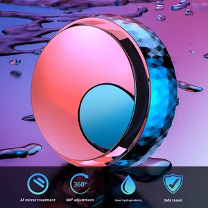 กระจกมองข้างสีเงินแบบกันน้ำ กันฝน พร้อมจุกดูดนาโน ปรับได้ 360 องศา มุมมองกว้าง - Product Image 3