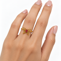 Bague de cocktail vintage plaquée or avec sertissage clos en rubis naturel ovale, bijoux unisexes pour mariage et fiançailles