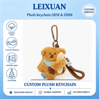 Porte-clés en peluche ours mignon en forme de pain, pendentif de sac en peluche dessin animé avec mousqueton marron, jolie décoration de sac à dos
