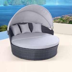 Canapé-<span class=keywords><strong>lit</strong></span> <span class=keywords><strong>en</strong></span> <span class=keywords><strong>rotin</strong></span>, rond, pour loisirs, <span class=keywords><strong>jardin</strong></span> extérieur, réglable - Product Image 1