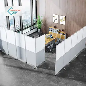 Fabrika doğrudan satış ofis katlanır bölme paneli oda bölücü tekerlekler üzerinde ayırma paneli taşınabilir bölme ofis duvarları