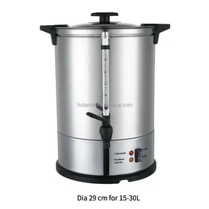 DaMai Stainless Steel Single/Double Wall Mulled Wine Water Boiler coffee/Tea Urn 20/30 liters