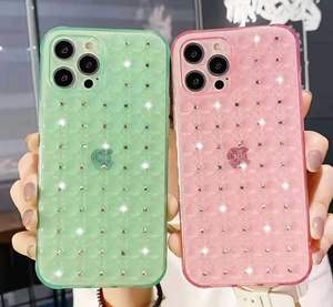 Custodia morbida in tpu cover mobile custodia di lusso con diamante 3d bling <span class=keywords><strong>per</strong></span> <span class=keywords><strong>iphone</strong></span> 13 12 mini <span class=keywords><strong>11</strong></span> pro max x/xs xr 7/8 plus - Product Image 4
