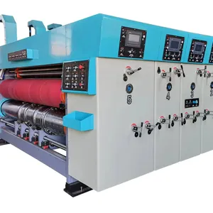 Full Automatic Flexo Corrugated 4 Colors Carton Box Making Machine Packaging Printing Slotting Rotary Die Cutter