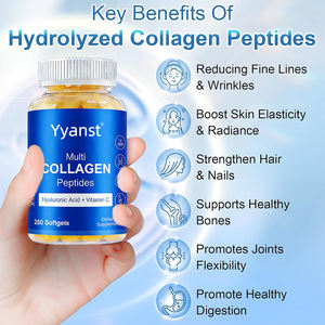 Colágeno Hidrolizado Certificado en Cápsulas Blandas, Bajo en Azúcar, para Adultos, Reduce las Líneas Finas y Arrugas, Apoya la Salud y la Flexibilidad de las Articulaciones, OEM/ODM - Product Image 4