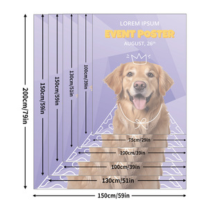 Couverture en peluche personnalisée avec portrait de Golden Retriever, couleur violette, rectangulaire, anti-boulochage, décoration d'intérieur, utilisation quatre saisons - Product Image 4
