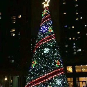 High Quality Customizable Size Luxury Pre-Lit PET Artificial Plastic Christmas <b>Tree</b> and Decorations with <b>LED</b> <b>Lighting</b> Ornament - Product Image 2