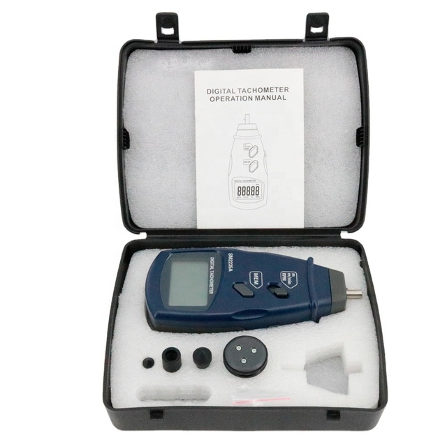 SM2235A Digital Contact Tachometer Surface Speed Meter High Resolution RPM Meter with Auto Ranging