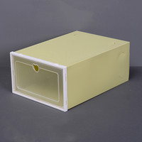 Boîte de rangement pour chaussures en plastique transparent empilable pour placard