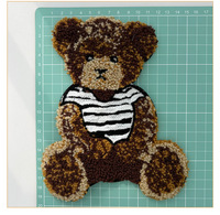 Nouveaux patchs brodés en sergé chenille motif ours, écologiques, à coudre, broderie informatique, autocollants en tissu pour la décoration de vêtements