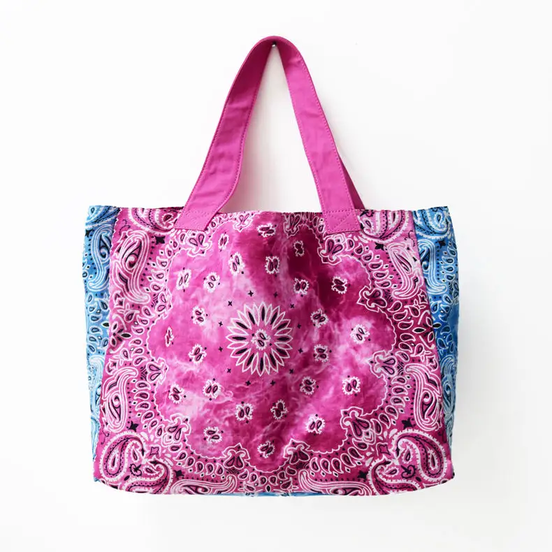 2024 New Arrival cotton paisley beach tote bag summer shopping bag ladies