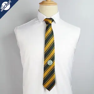 定制个性化标志领带提花刺绣廉价男士企业聚酯领带