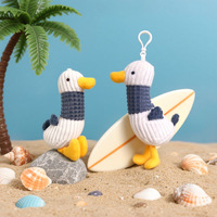 Porte-clés et Ornement de Sac à Dos en Peluche Super Mignon, Pendentif Canard de Dessin Animé en Coton, Design Créatif et Original
