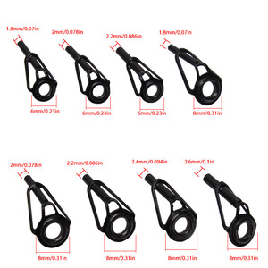 Anneau supérieur Leading Eye Canne à pêche Anneau de guidage Fil de croisement Anneau en métal Carpe noire Lac d'eau douce Accessoires d'engins de pêche - Product Image 6